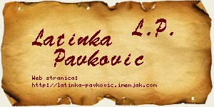 Latinka Pavković vizit kartica